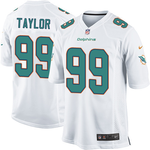 Men's Game Jason Taylor Nike Jersey White Road - #99 NFL Miami Dolphins